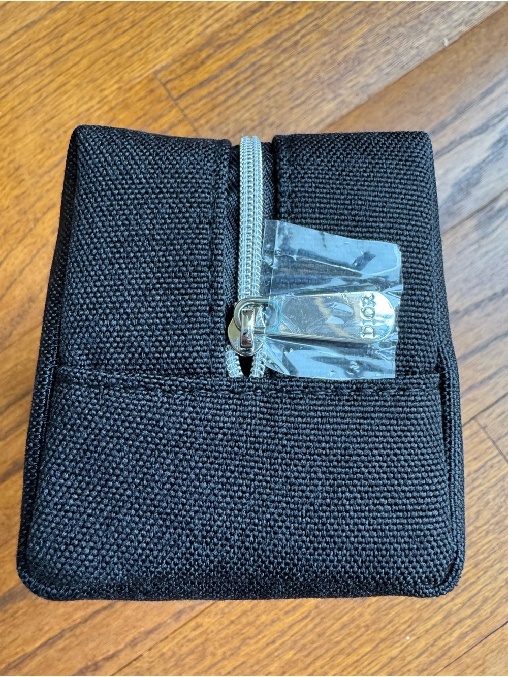 NWT Dior Black Embossed Canvas Pouch - Picture 5 of 9